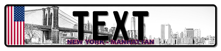 Funschild New York Manhatten, 520x110 mm Funschild New York Manhatten, 520x110 mm