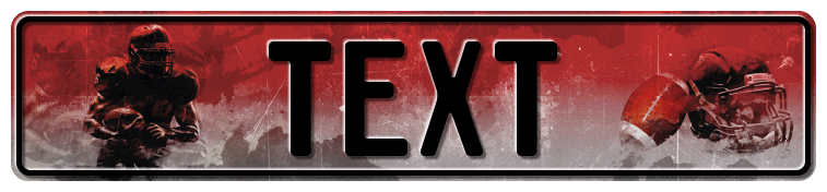 Funschild American Football red, 520x110 mm Funschild American Football red, 520x110 mm