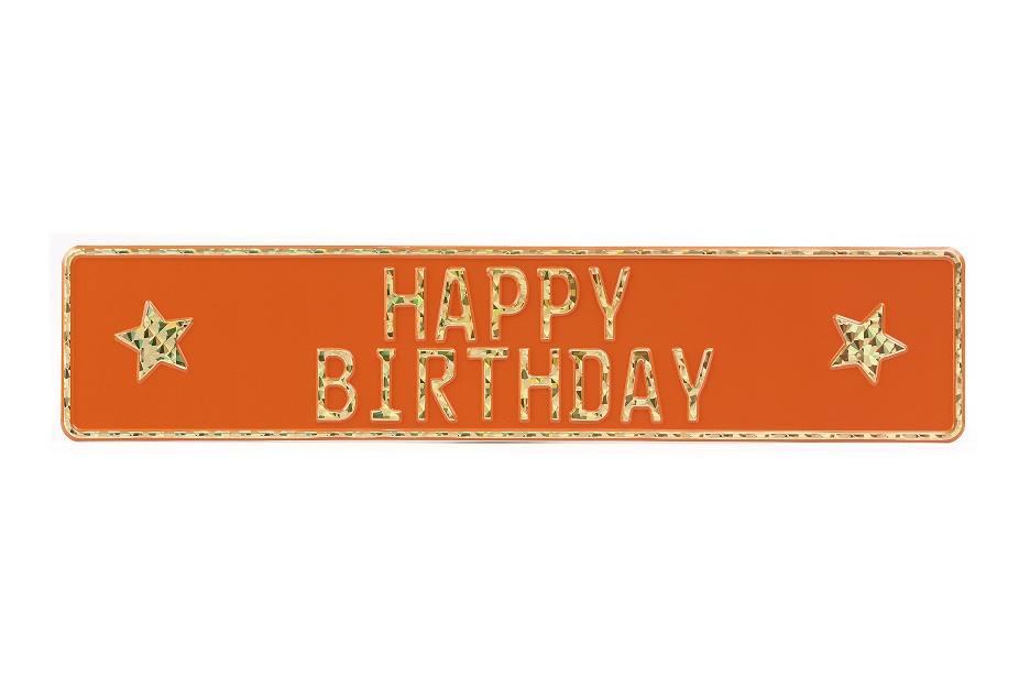 Fun-Schild "Happy Birthday", 520x110 mm