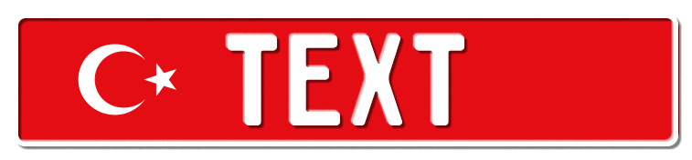 Funschild Türkei Nationalflagge, 520x110 mm