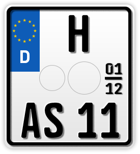 Motorrad G-elumic EURO Saison-Leuchtkennzeichen Motorrad G-elumic EURO Saison-Leuchtkennzeichen