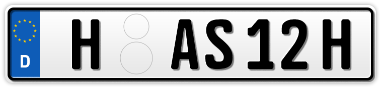 Auto EURO H-Kennzeichen Auto EURO H-Kennzeichen