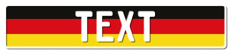 Funschild Deutschland Nationalflagge, 520x110 mm