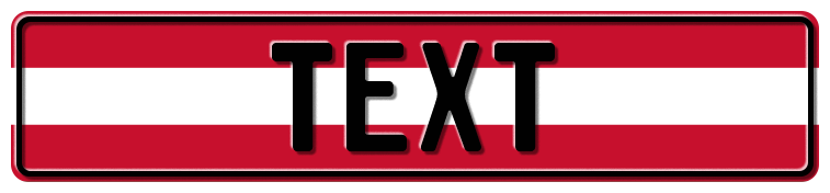 Funschild Österreich Nationalflagge, 520x110 mm