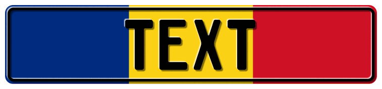 Funschild Rumänien Nationalflagge, 520x110 mm