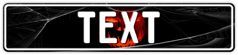 Funschild Halloween "Kürbis mittig", 520x110 mm