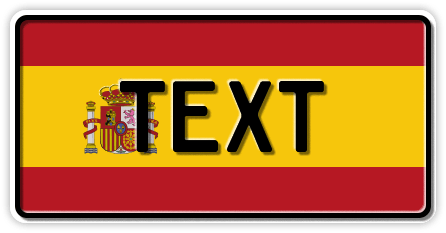 Funschild Spanien Nationalflagge, 300x150 mm