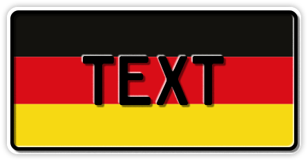 Funschild Deutschland Nationalflagge, 300x150 mm