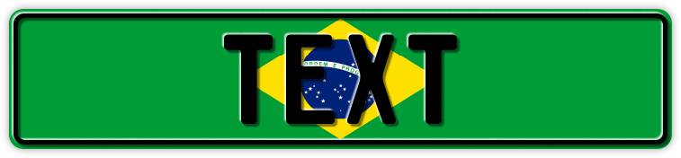 Funschild Brasilien Nationalflagge, 520x110 mm