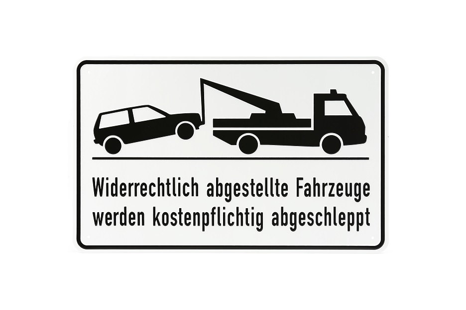 Hinweisschild "Parkverbotsschild Abschleppen"