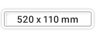 520 x 110 mm