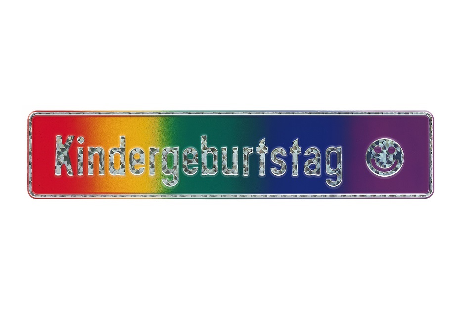 Fun-Schild "Kindergeburtstag", 520x110 mm