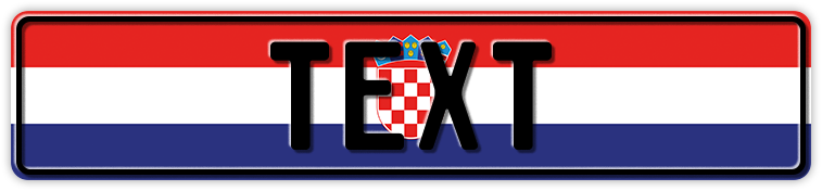 Funschild Kroatien Nationalflagge, 520x110 mm