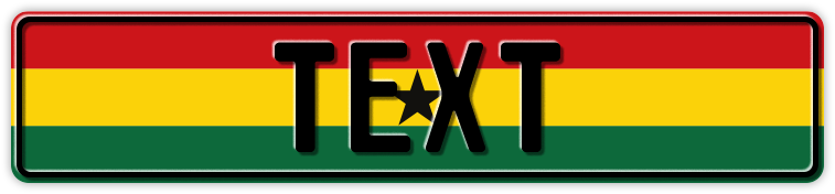 Funschild Ghana Nationalflagge, 520x110 mm