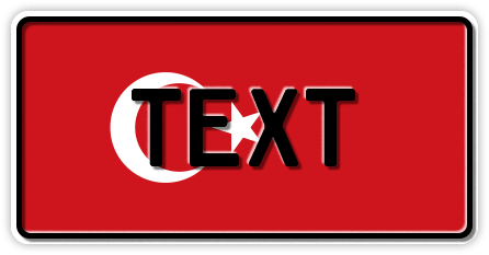 Funschild Türkei Nationalflagge, 300x150mm