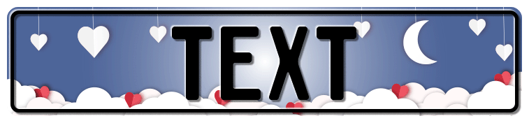 Funschild "I love you to the moon and back", 520x110 mm Funschild "I love you to the moon and back", 520x110 mm