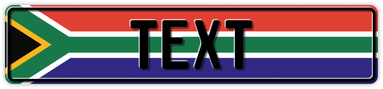 Funschild Südafrika Nationalflagge, 520x110 mm