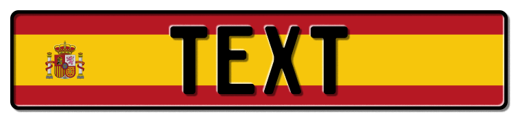 Funschild Spanien Nationalflagge, 520x110 mm