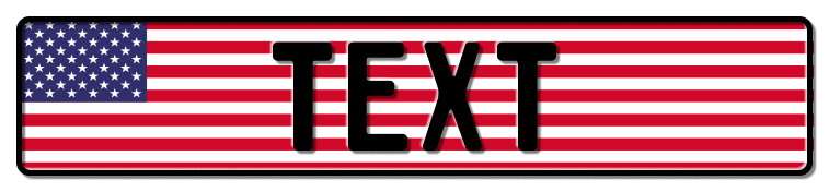 Funschild USA Nationalflagge, 520x110 mm