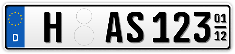 Auto EURO Saison-Kennzeichen Auto EURO Saison-Kennzeichen