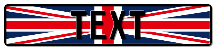 Funschild Großbritannien Nationalflagge, 520x110 mm