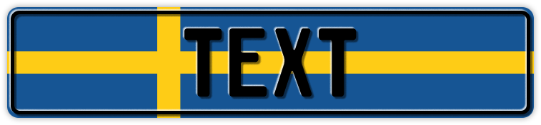 Funschild Schweden Nationalflagge, 520x110 mm