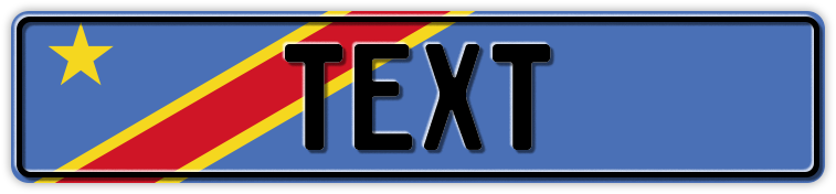 Funschild Demokratische Republik Kongo Nationalflagge, 520x110 mm