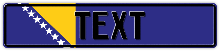 Funschild Bosnien und Herzegowina Nationalflagge, 520x110 mm