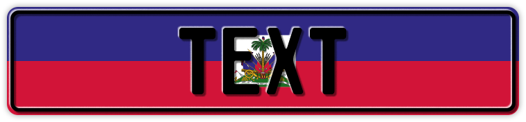 Funschild Haiti Nationalflagge, 520x110 mm