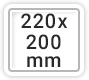 220 x 200 mm