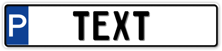 Parkplatzschild, 520x110 mm Parkplatzschild, 520x110 mm