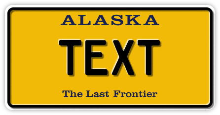 US-Alaska Last Frontier, yellow, 300x150 mm