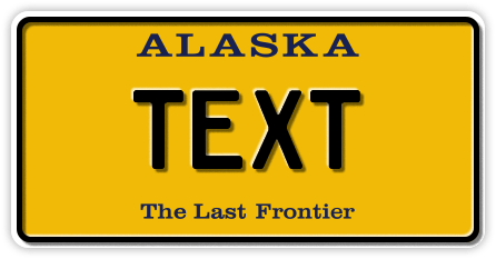 US-Alaska Last Frontier, yellow, 300x150 mm US-Alaska Last Frontier, yellow, 300x150 mm