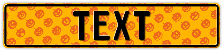 Funschild Halloween "Kürbis Gesichter", 520x110 mm