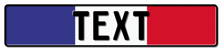 Funschild Frankreich Nationalflagge, 520x110 mm