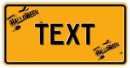 Funschild Halloween "Happy Halloween", 300x150 mm