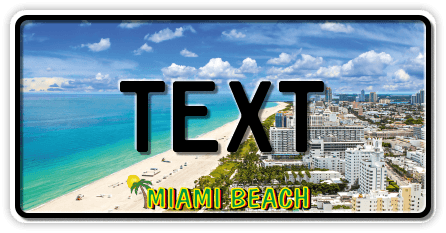 Funschild Miami Beach, 300x150 mm Funschild Miami Beach, 300x150 mm