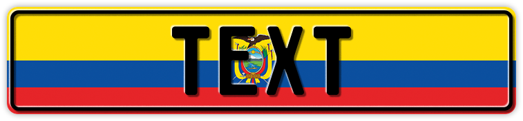Funschild Ecuador Nationalflagge, 520x110 mm