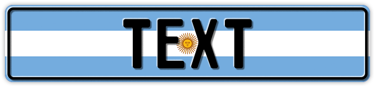 Funschild Argentinien Nationalflagge, 520x110 mm