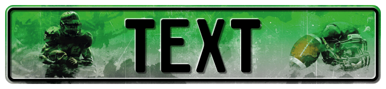 Funschild American Football green, 520x110 mm Funschild American Football green, 520x110 mm