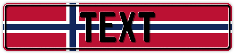 Funschild Norwegen Nationalflagge, 520x110 mm