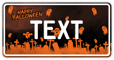 Funschild Halloween "Friedhof", 300x150 mm