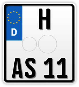 Motorrad G-elumic EURO-Leuchtkennzeichen Motorrad G-elumic EURO-Leuchtkennzeichen