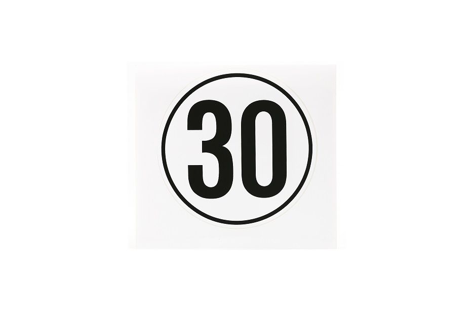 30 Km/h Aufkleber – Wetterfeste Folie Für Auto, Hof & Werkstatt | Selbstklebend, 20 Cm Durchmesser | Made In Germany